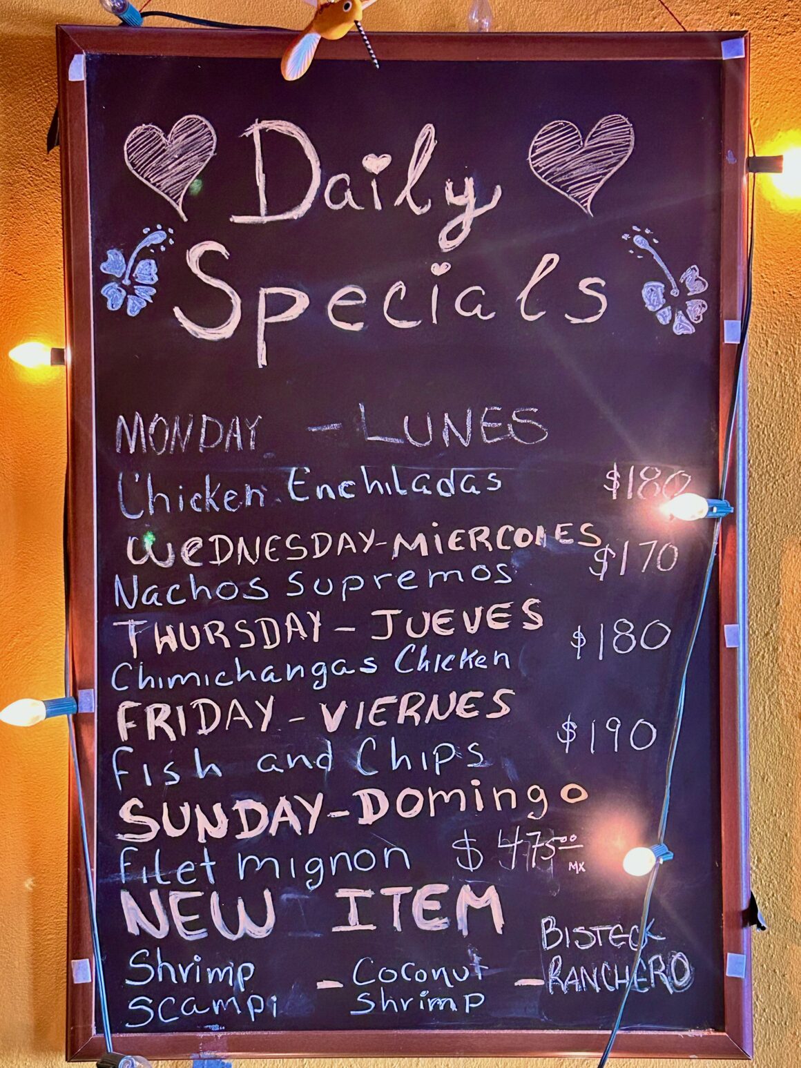 Ole Mole Weekly Specials Menu
